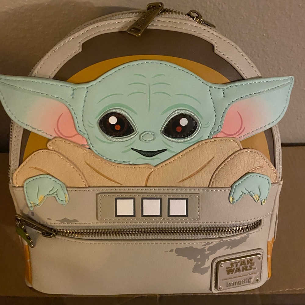 Disney Loungefly Mandalorian Child Mini Backpack
